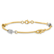 14K Two-tone Polished Bracelet