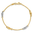 14K Two-tone Polished Bracelet
