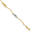 14K Two-tone Polished Bracelet