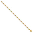 14K Polished Flat Oval Link Bracelet