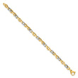 14K Two-tone Polished Fancy Link Bracelet