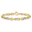 14K Two-tone Polished Fancy Link Bracelet