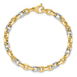 14K Two-tone Polished Fancy Link Bracelet