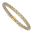 14K Two-tone Wrapped Polished Stretch Bangle