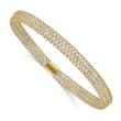 14K Two-tone Polished Stretch Bangle