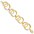 14k Polished Scratch-finish Fancy Link Bracelet