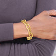 14k Polished Scratch-finish Fancy Link Bracelet