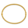 14K Textured Hinged Bangle