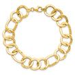 14K Polished Textured Fancy Link Bracelet