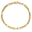 14K Men's Two-tone Polished Link Bracelet