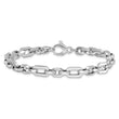 14K White Gold Polished Link Bracelet