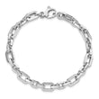 14K White Gold Polished Link Bracelet