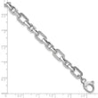 14K White Gold Polished Link Bracelet