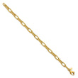 14k Polished Textured Fancy Link Bracelet