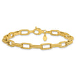 14k Polished Textured Fancy Link Bracelet