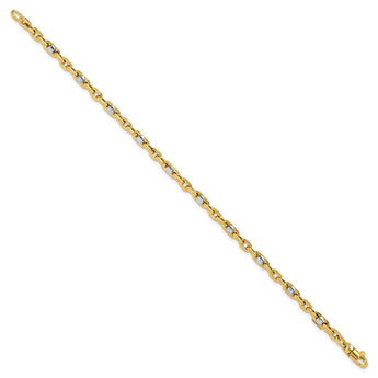 14K Two-tone Polished Link Bracelet