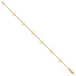 14k Polished Cross Bracelet