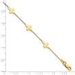 14k Polished Cross Bracelet