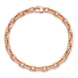14K Rose Gold Polished and Textured Fancy Link Bracelet