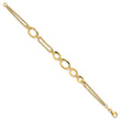 14K Polished Fancy Double-stranded Link Bracelet