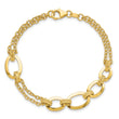 14K Polished Fancy Double-stranded Link Bracelet