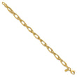 14K Polished Diamond-cut Fancy Link Bracelet