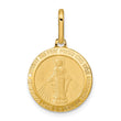14k Polished and Matte Round Miraclous Medal
