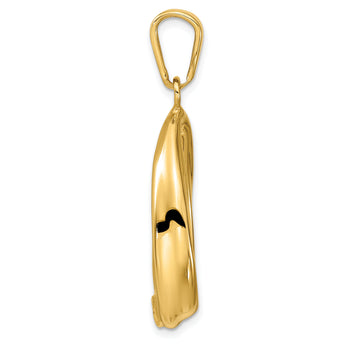 14k Polished Open Teardrop Pendant