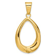 14k Polished Open Teardrop Pendant