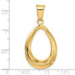 14k Polished Open Teardrop Pendant