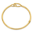 14K Polished Double Circled Hinged Bangle