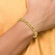 14K Textured Hollow Fancy Link Bracelet