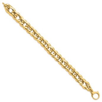 14K Polished Hollow Fancy Link Bracelet