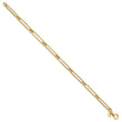 14K Polished Hollow Paperclip Link Bracelet