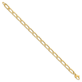 14K Polished Hollow Fancy Link Bracelet
