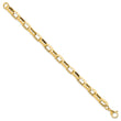 14K Polished Hollow Hammered Link Bracelet