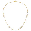 14K Two-tone Dia-cut Beads Fancy Link with 1in. ext Necklace