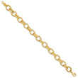 14K Polished/Textured and Diamond-cut Fancy Link Bracelet