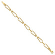 14K Dia-cut and Textured Fancy Link Bracelet