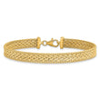 14K Polished and Textured Braided Bracelet