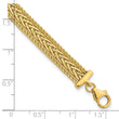 14K Polished and Textured Braided Bracelet