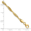 14K Polished Twisted Stretch Bracelet
