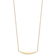 14K Polished Curved Bar with 2in. ext. Necklace