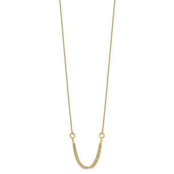 14K Diamond-cut Multi-strand Accent with 1in. ext. Necklace