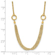 14K Diamond-cut Multi-strand Accent with 1in. ext. Necklace
