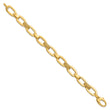 14K Polished and Textured Fancy Link Bracelet