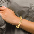 14K Polished and Textured Fancy Link Bracelet