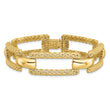 14K Polished and Textured Fancy Bracelet