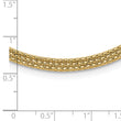 14K with Diamond-cut Accent and 2in. ext. Woven Necklace