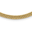 14K with Diamond-cut Accent and 2in. ext. Woven Necklace